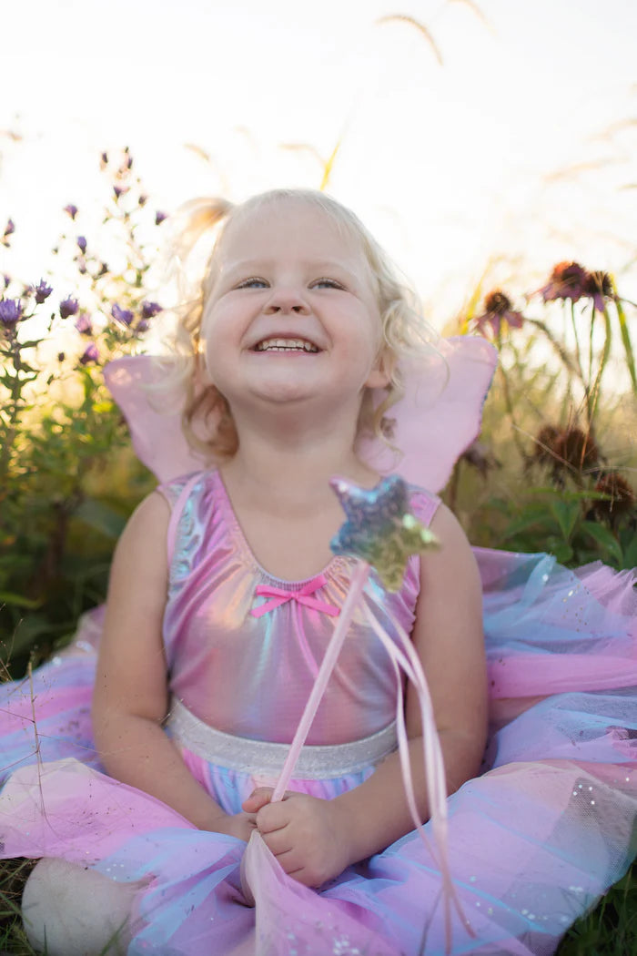 Rainbow Sequin Skirt, Wings + Wand