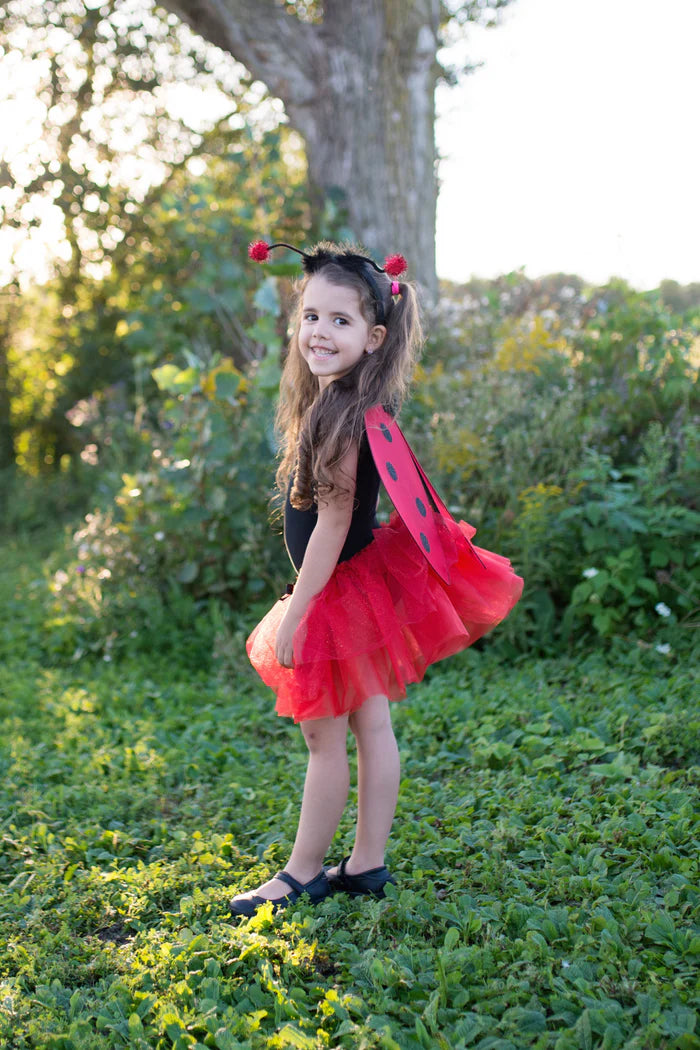 Glitter Ladybug Tutu with Wings + Headband