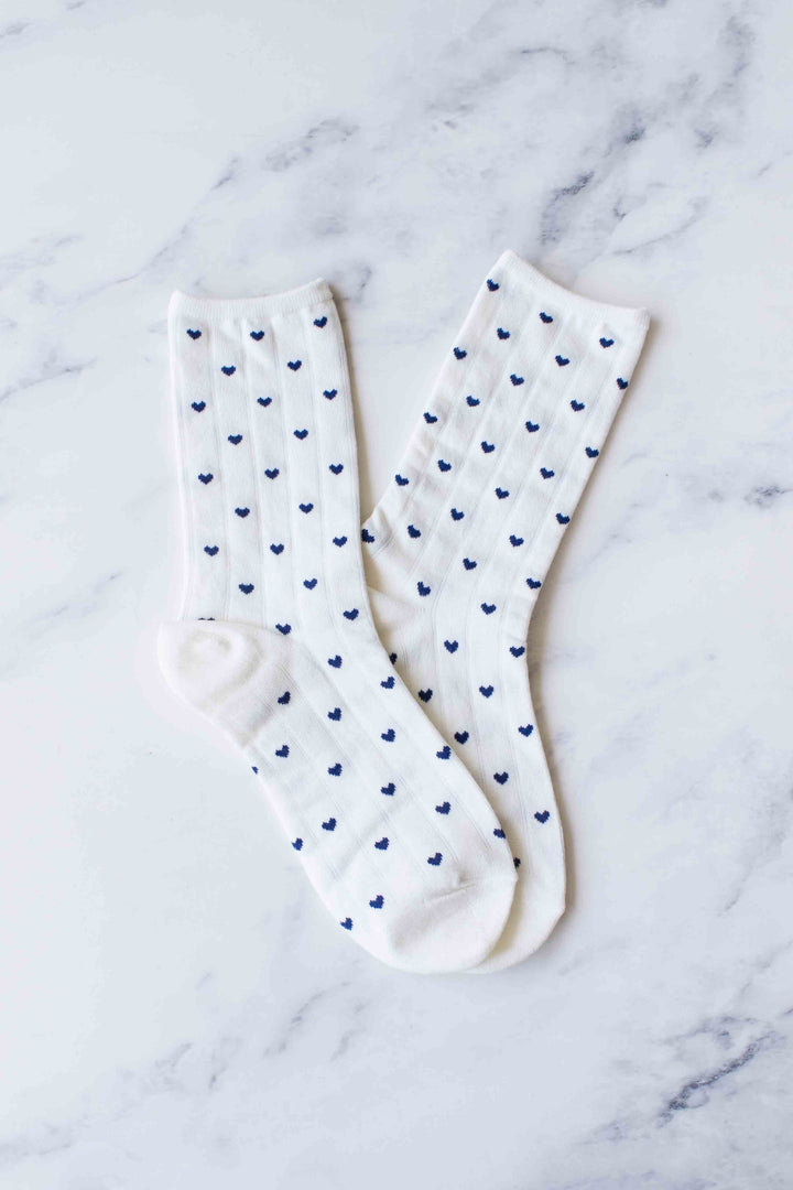 Heart Socks - Rust