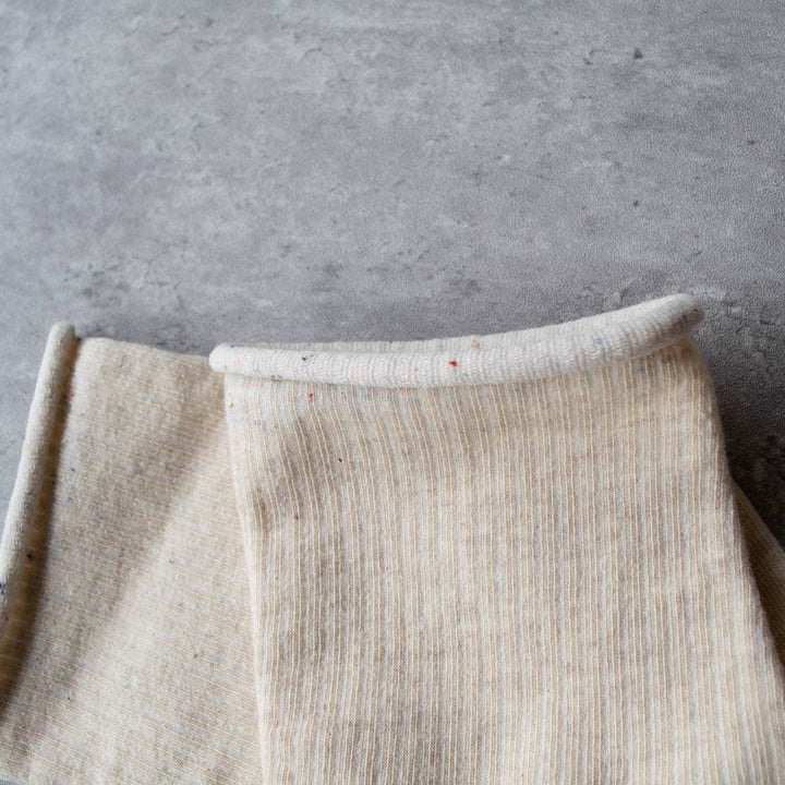 Rolled Hem Socks: Oatmeal