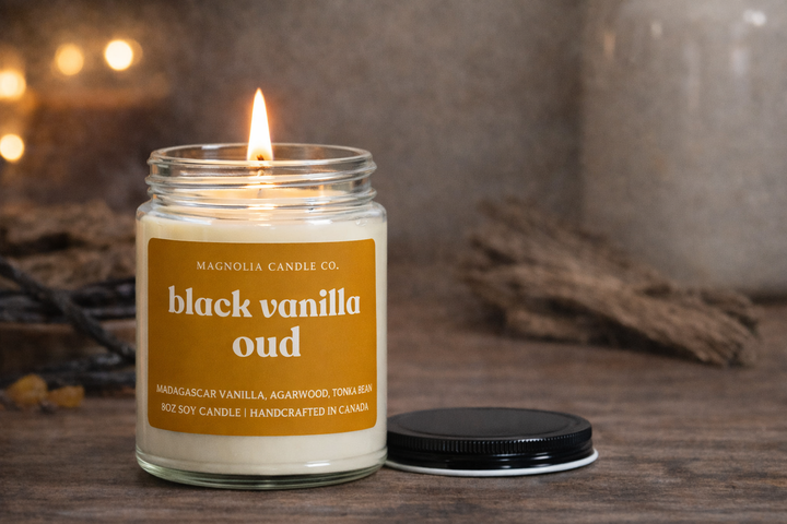Black Vanilla & Oud Candle 8oz