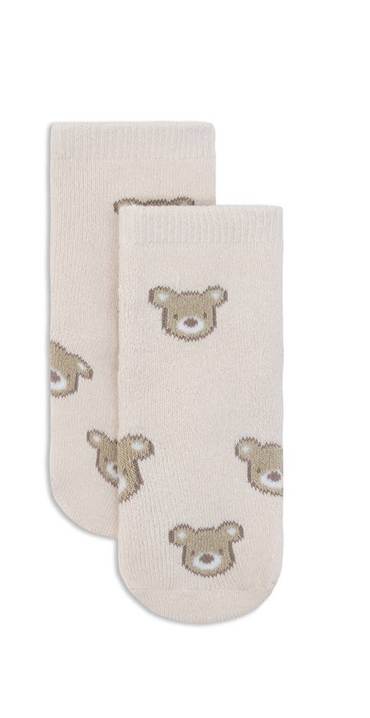 6PC Pack Woven Knit Socks in Gift Box: Beige