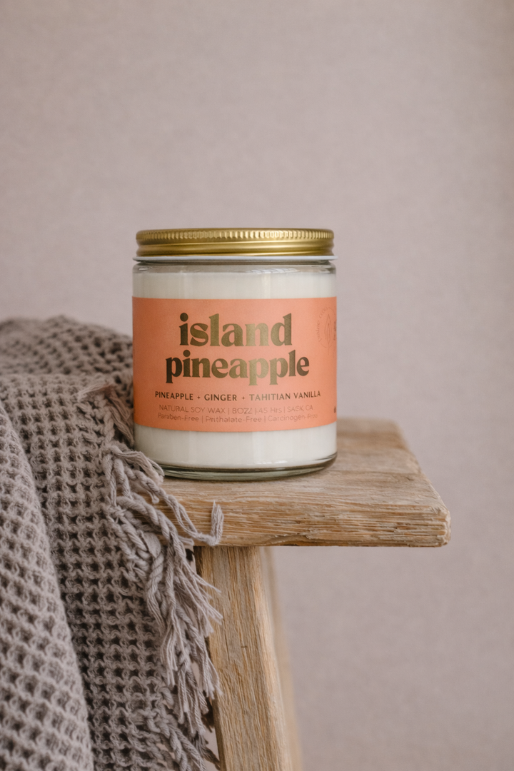 ISLAND PINEAPPLE | NON TOXIC SOY WAX CANDLE