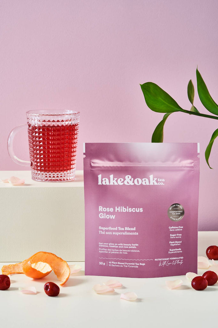 Rose Hibiscus Glow - Superfood Tea Jar