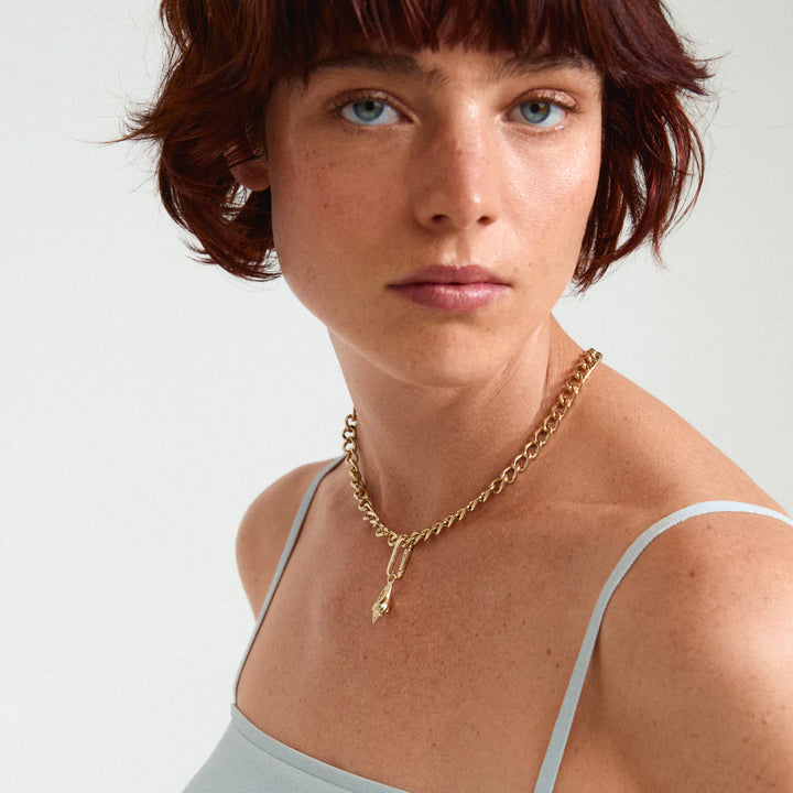 Shell Charm Pendant - Gold