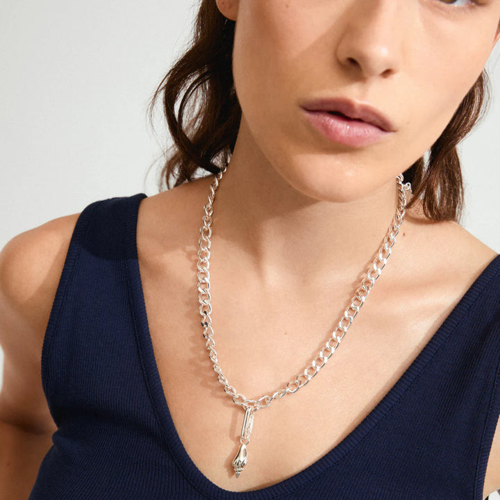 Shell Charm Pendant - Silver