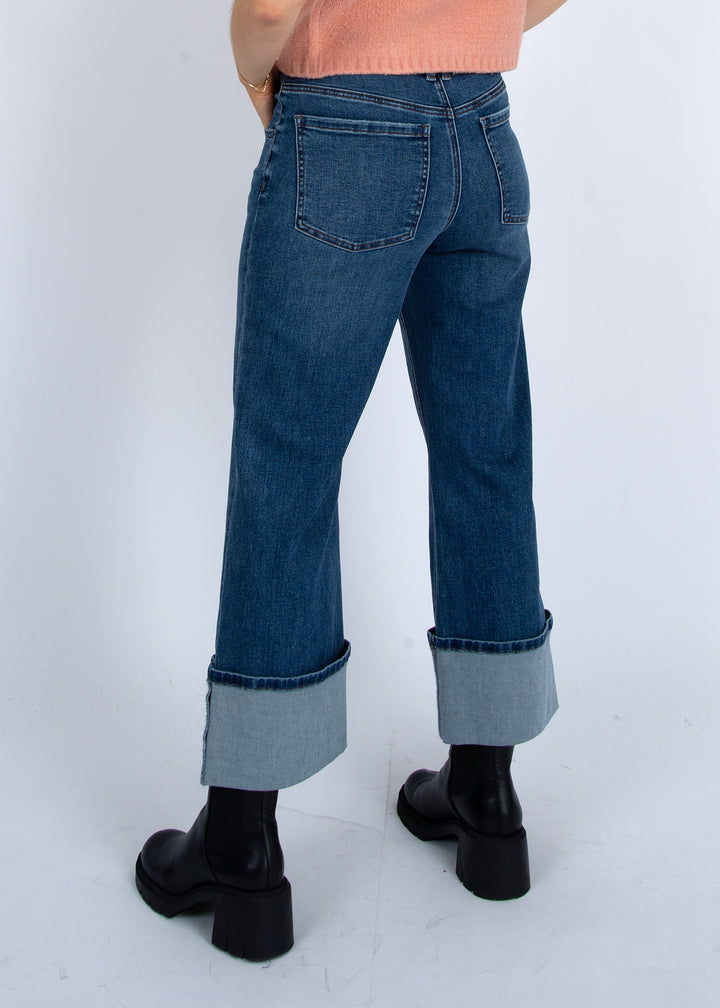 Cuff It Cropped Denim - Blue