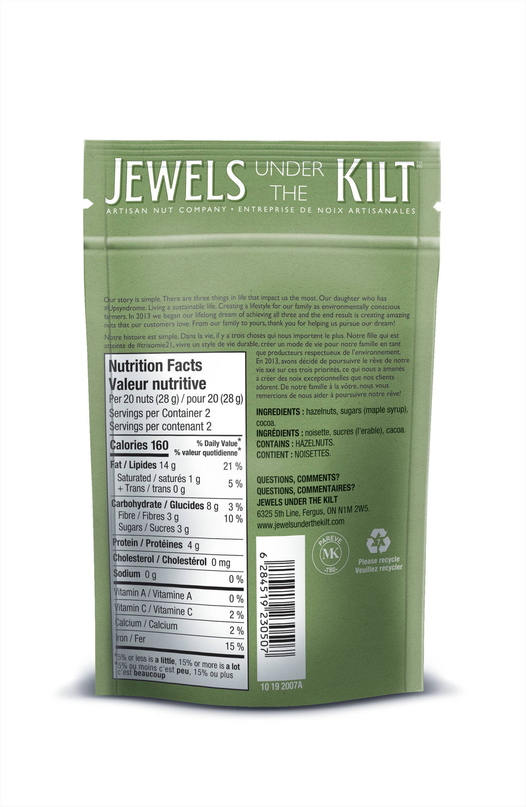 Chocolate Hazelnut: 60 g Bag