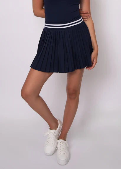 Yura Pleated Skort- Sea Blue