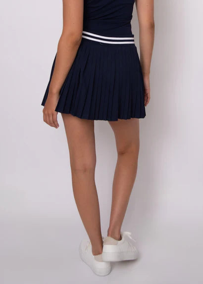 Yura Pleated Skort- Sea Blue