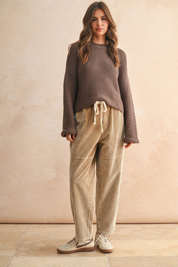 Hearth Knit Sweater - Chocolate