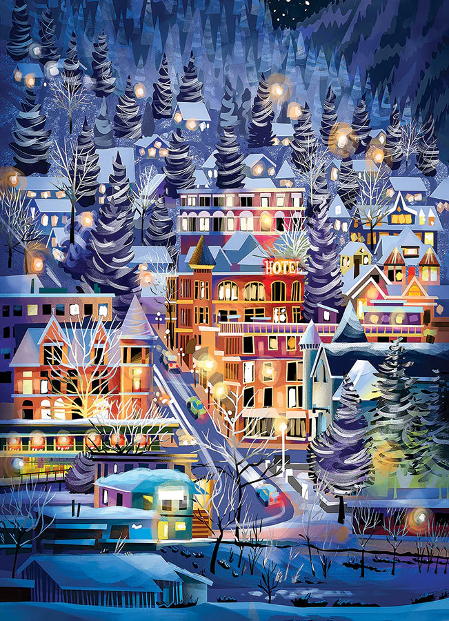 Cobble Hill Holiday Puzzle - Ski Town
