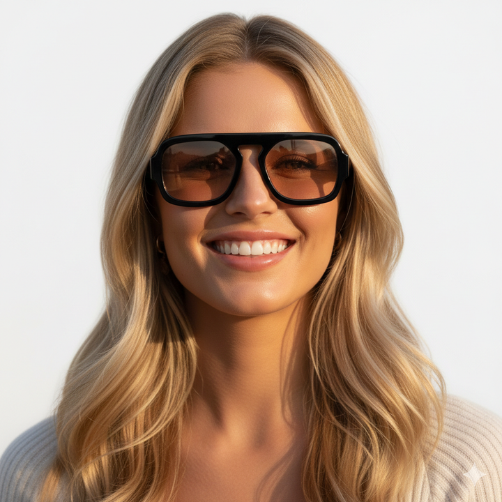 SLOANE Sunglasses: BLACK/BROWN