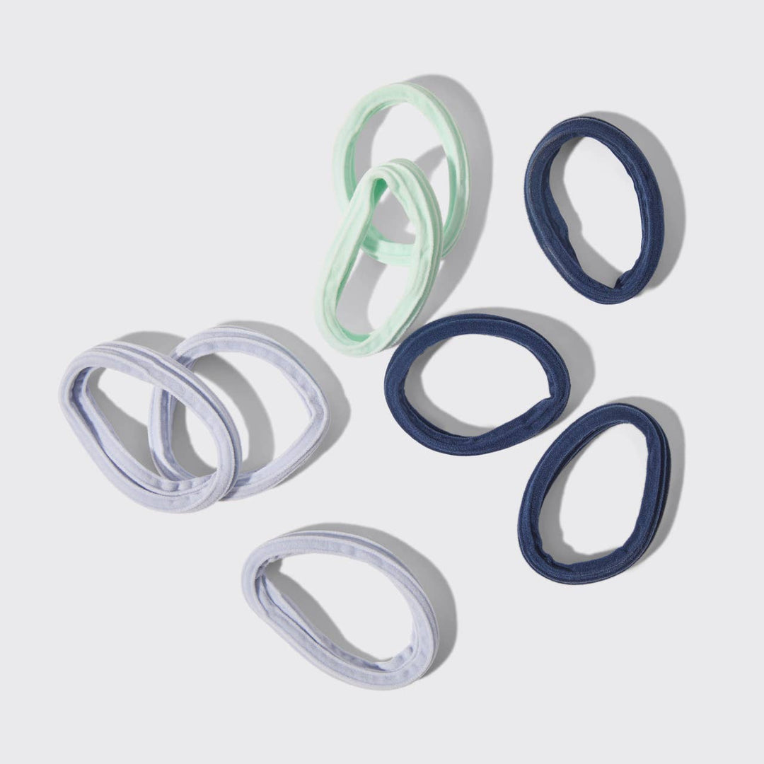 Recycled Seamless Hair Elastics 8pc Set - Garden Bouquet