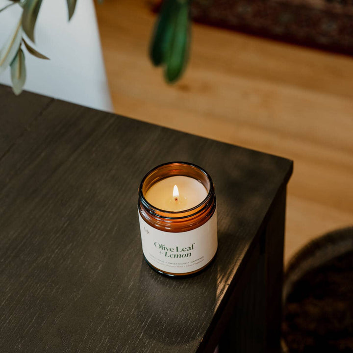 Olive Leaf + Lemon | Canadian Beeswax Candle