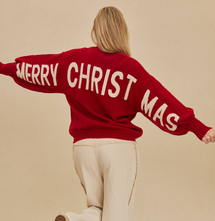 Merry Christmas Sweater - Red