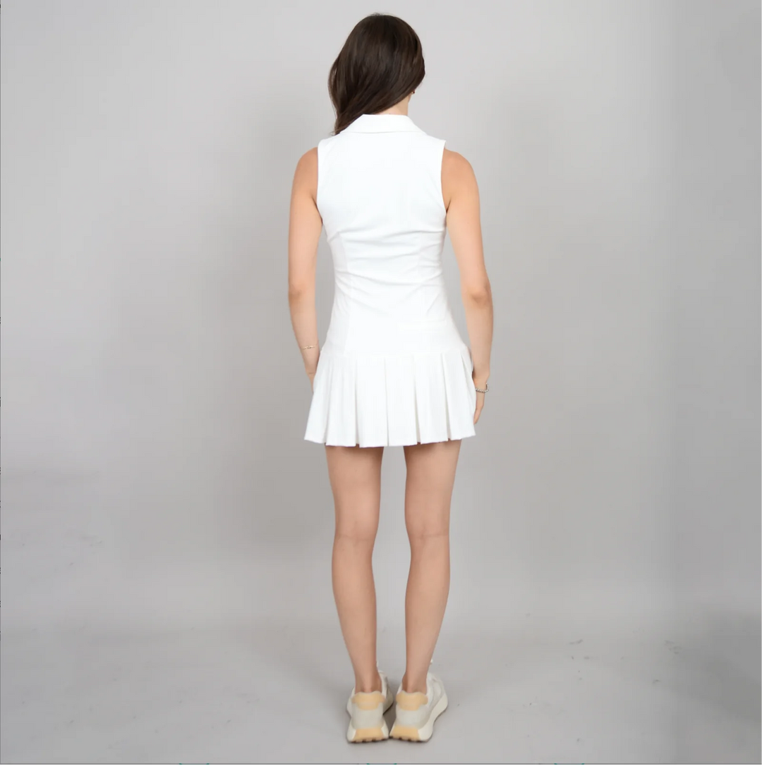 Clubhouse Chic - Pleated Dress