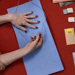 Refillable Notebook Folio- Periwinkle Blue Trifold