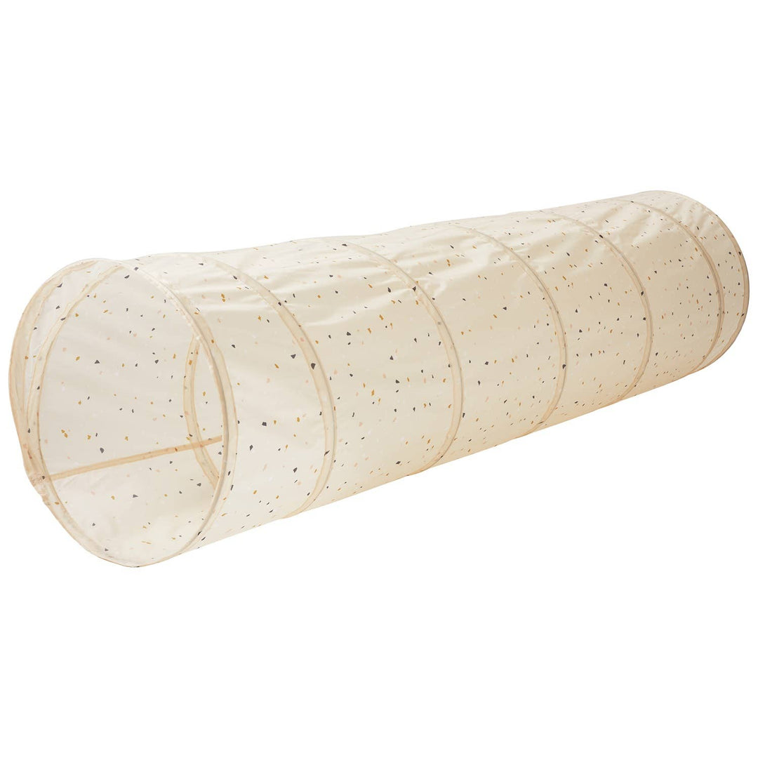 Kids Play Tunnel with Recycled Fabric: Terrazzo Beige