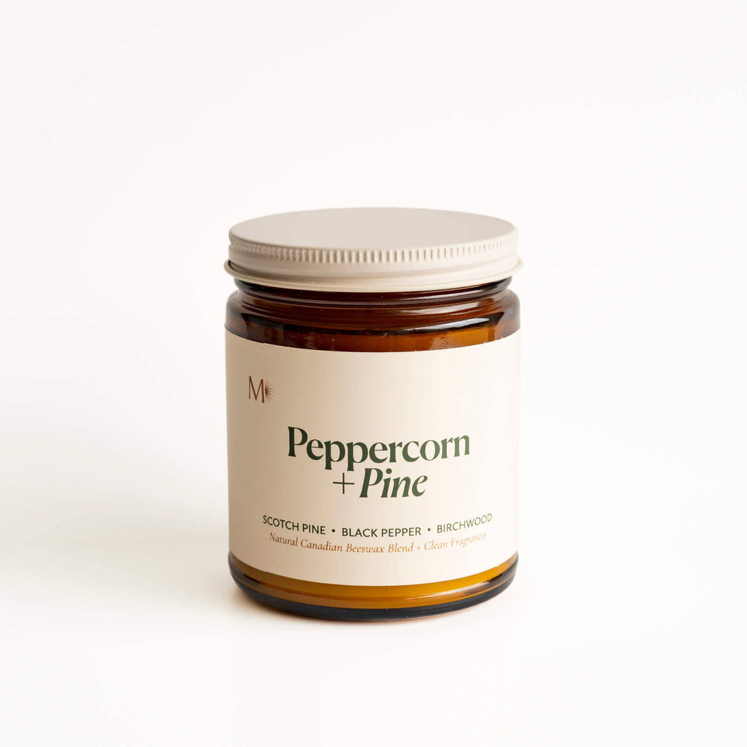 Peppercorn + Pine | Canadian Beeswax Candle