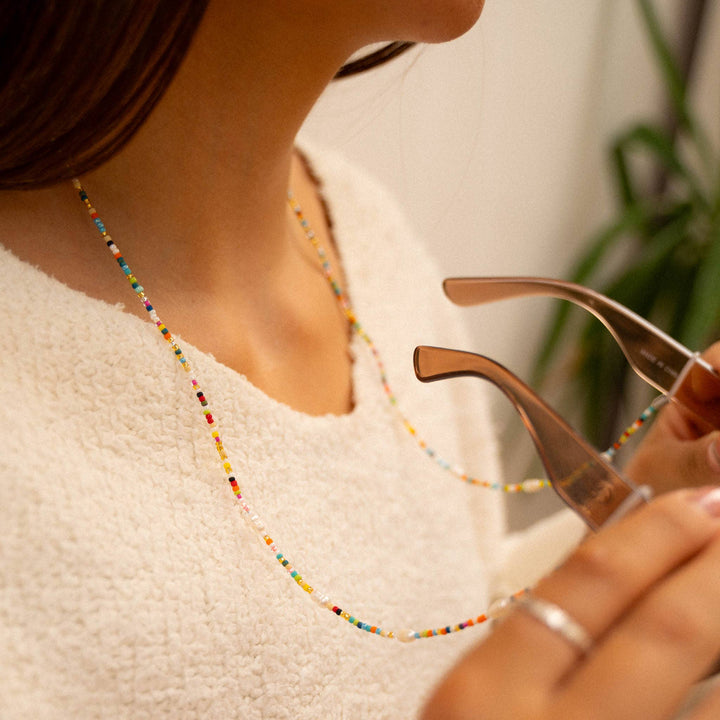 Alila Dainty Beaded Sunglass Chain: Multi-Colored