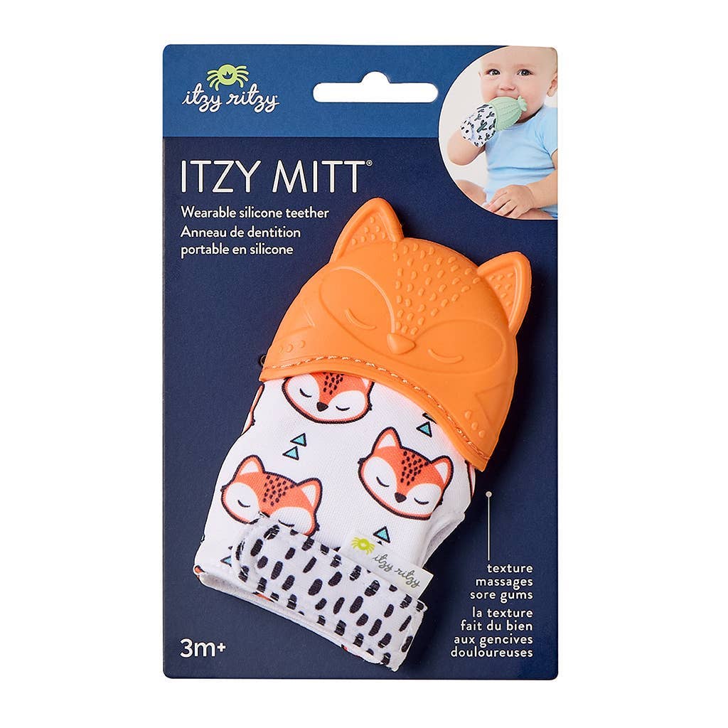 Itzy Mitt™ Silicone Teething Mitts: Fox
