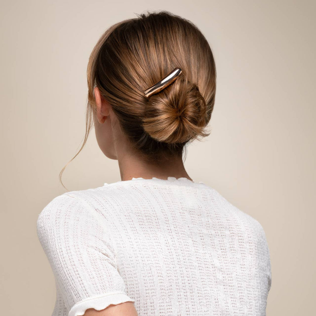 Mini Metal Barrette French Hair Pin - Gold