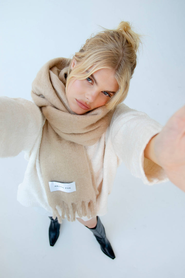 The Reykjavik Scarf - 100% Recycled - Pinecone Beige