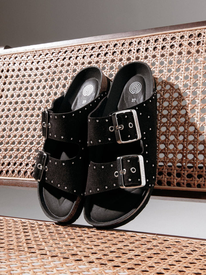 HONOLULU SANDAL - BLACK VELOUR