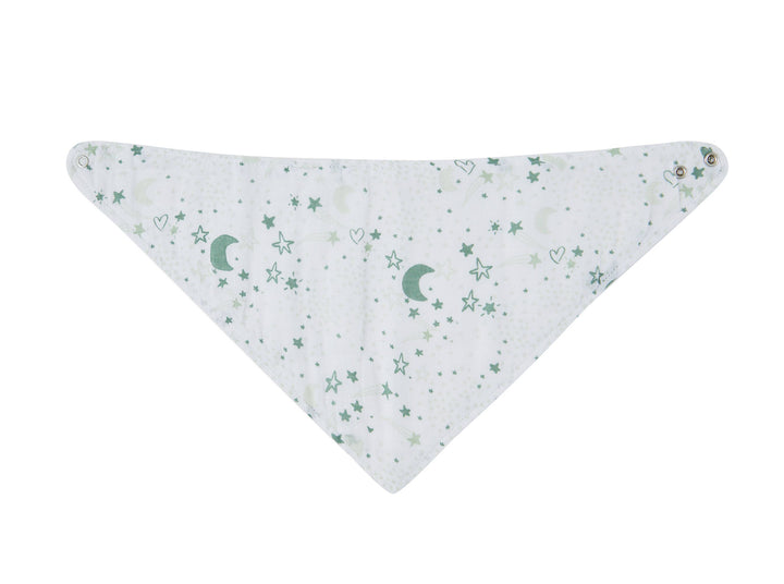 3 Pc Pack Muslin Bandana Bibs One Size- Green