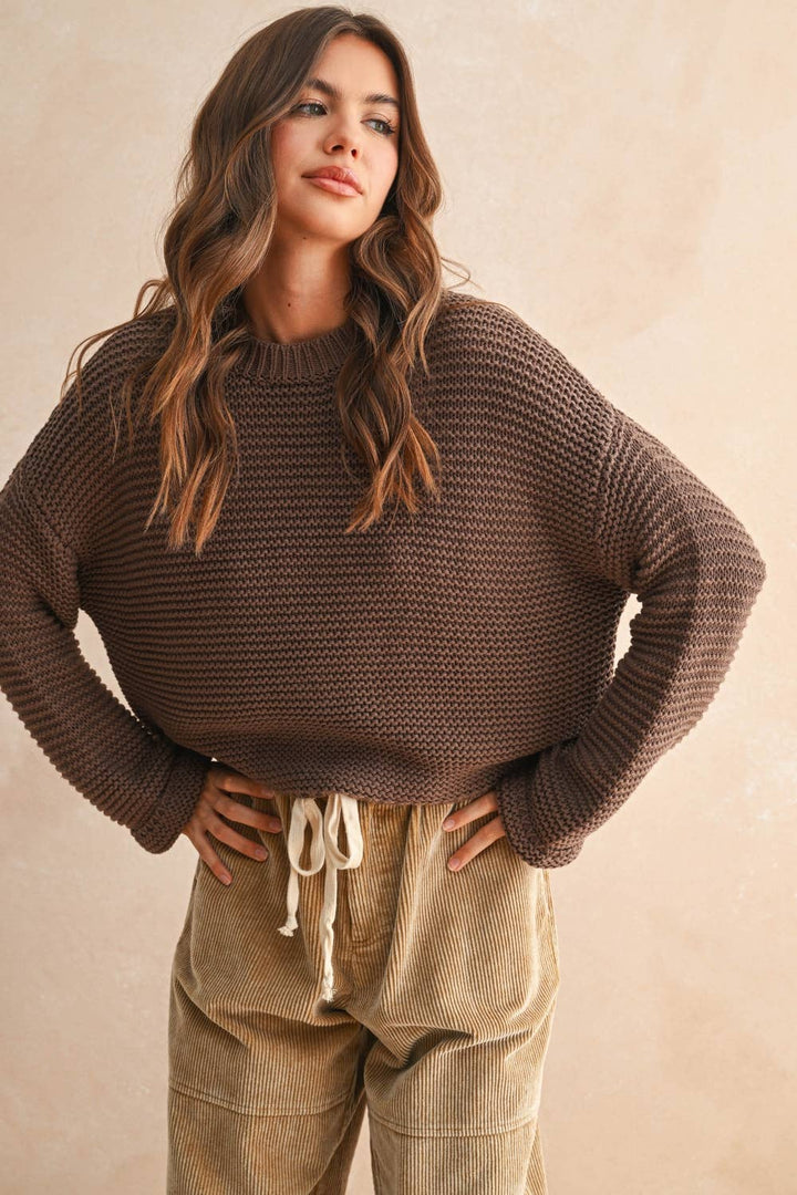 Hearth Knit Sweater - Chocolate