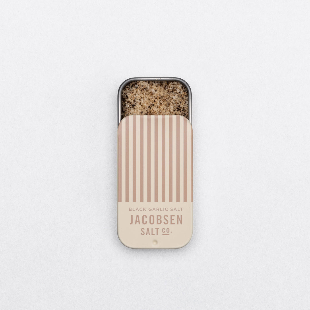 Infused Black Garlic Sea Salt Slide Tin