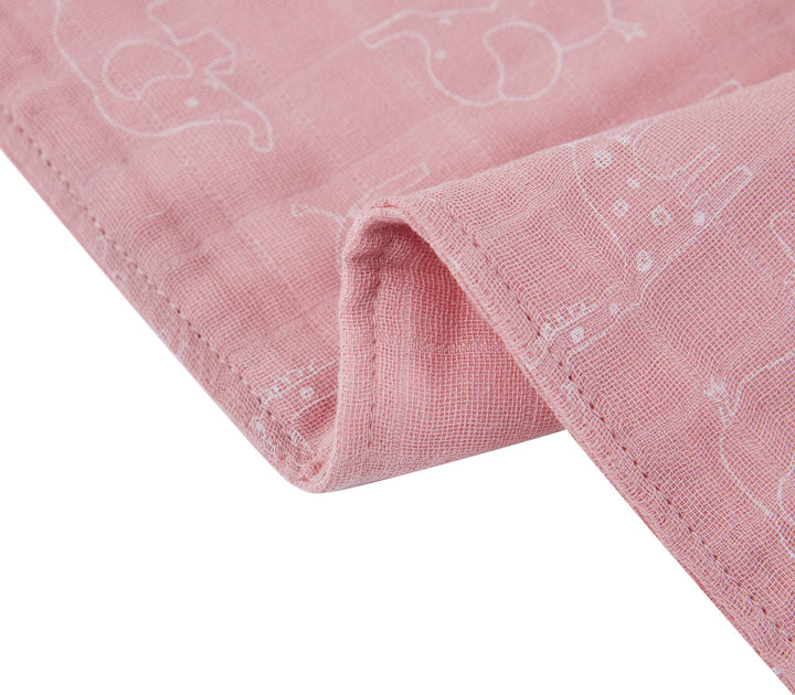 3 Pc Pack Muslin Bandana Bibs One Size- Pink
