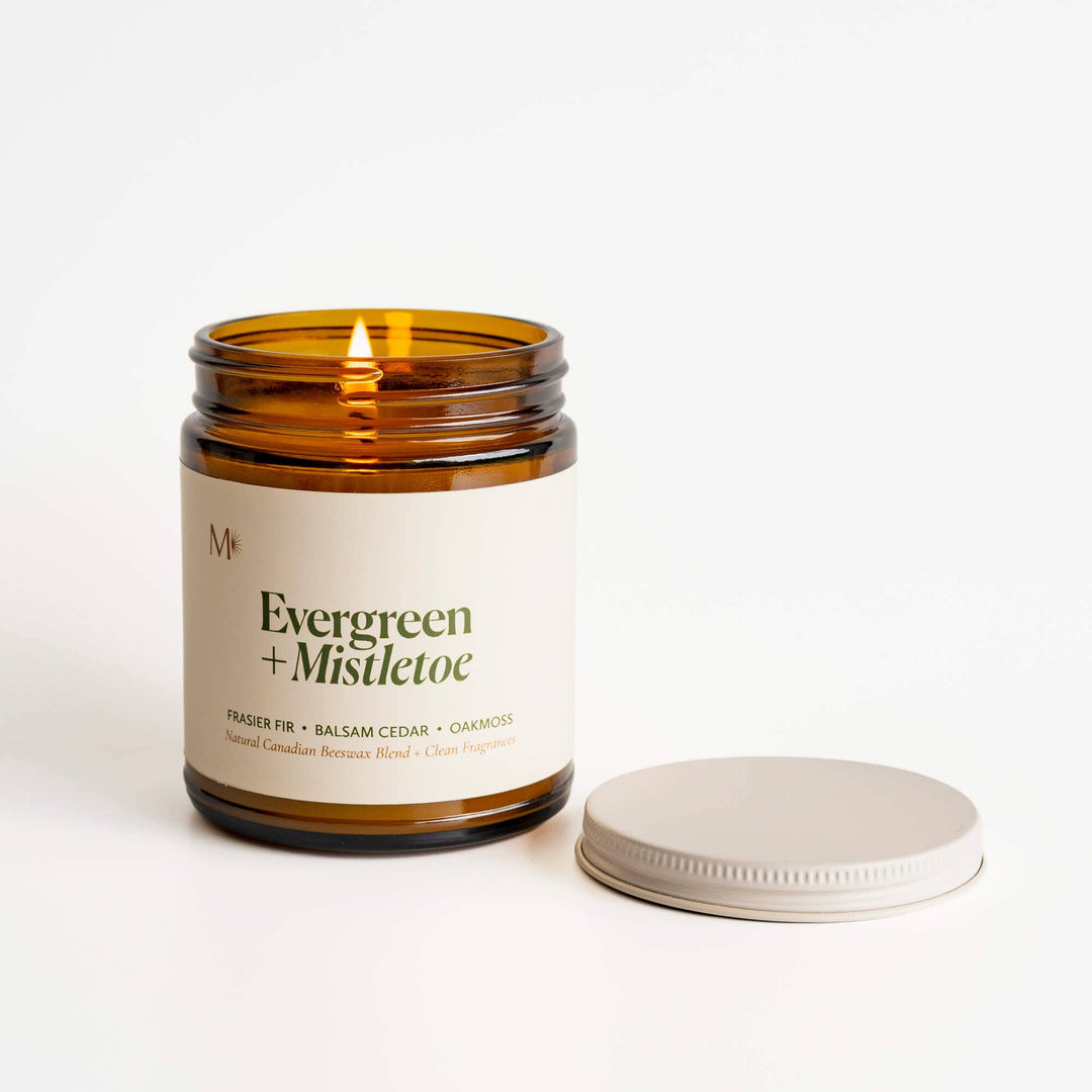 Evergreen + Mistletoe | Canadian Beeswax Candle
