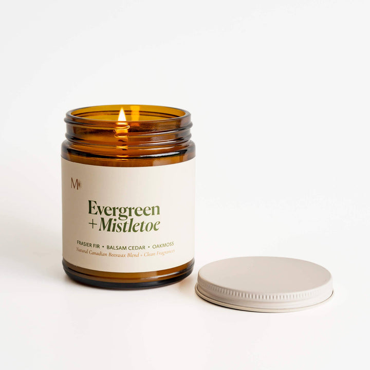Evergreen + Mistletoe | Canadian Beeswax Candle