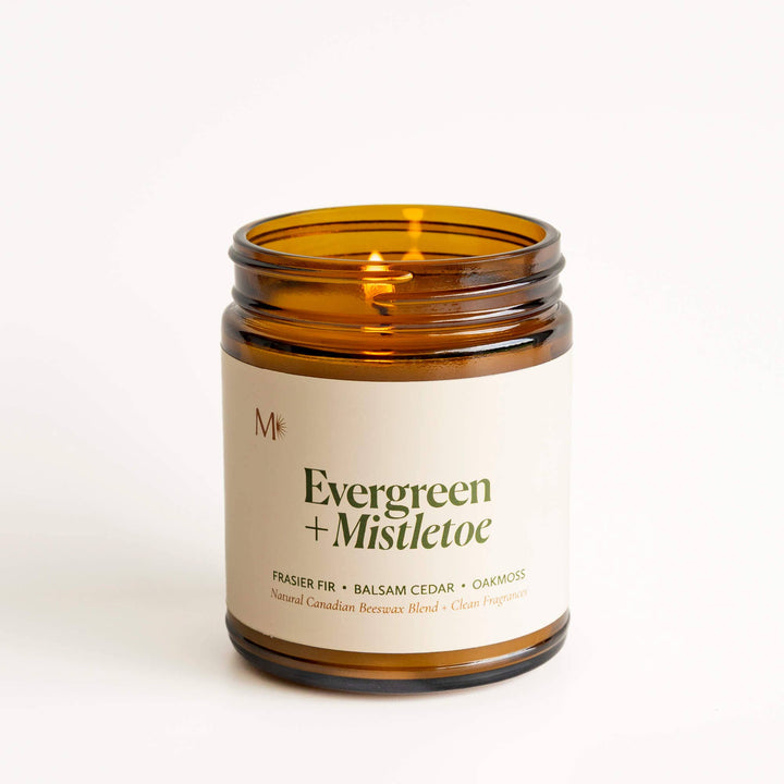 Evergreen + Mistletoe | Canadian Beeswax Candle