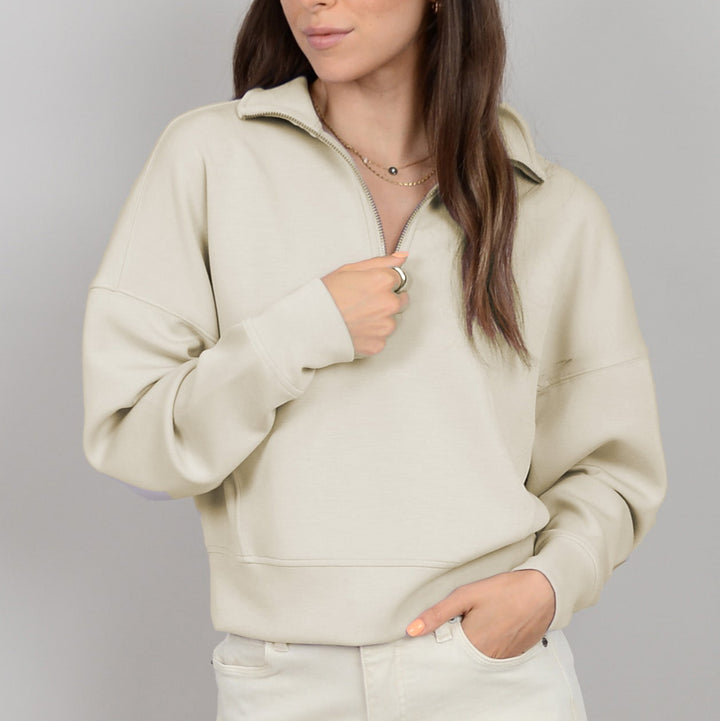 Lush Lounge Half Zip - Cream
