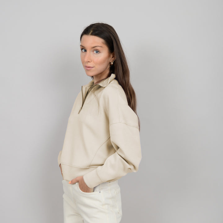 Lush Lounge Half Zip - Cream