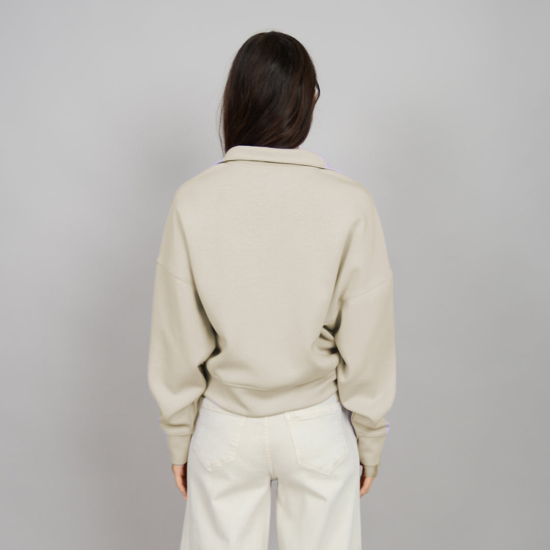 Lush Lounge Half Zip - Cream