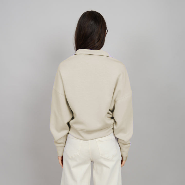 Lush Lounge Half Zip - Cream