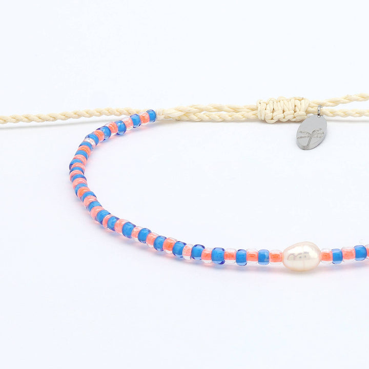 Mutiara Dainty Beaded Bracelet: Pink & Red