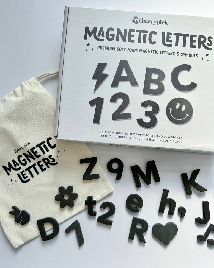 Soft Foam Magnetic Letters & Symbols: Solid Black