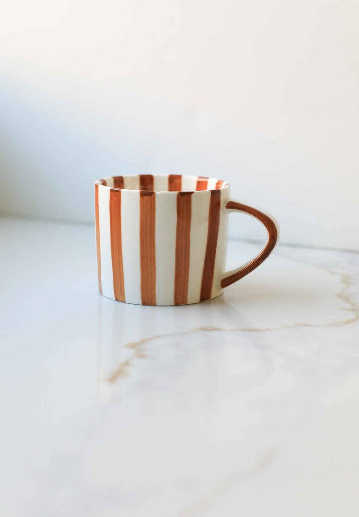 Simple Striped Mugs: Red