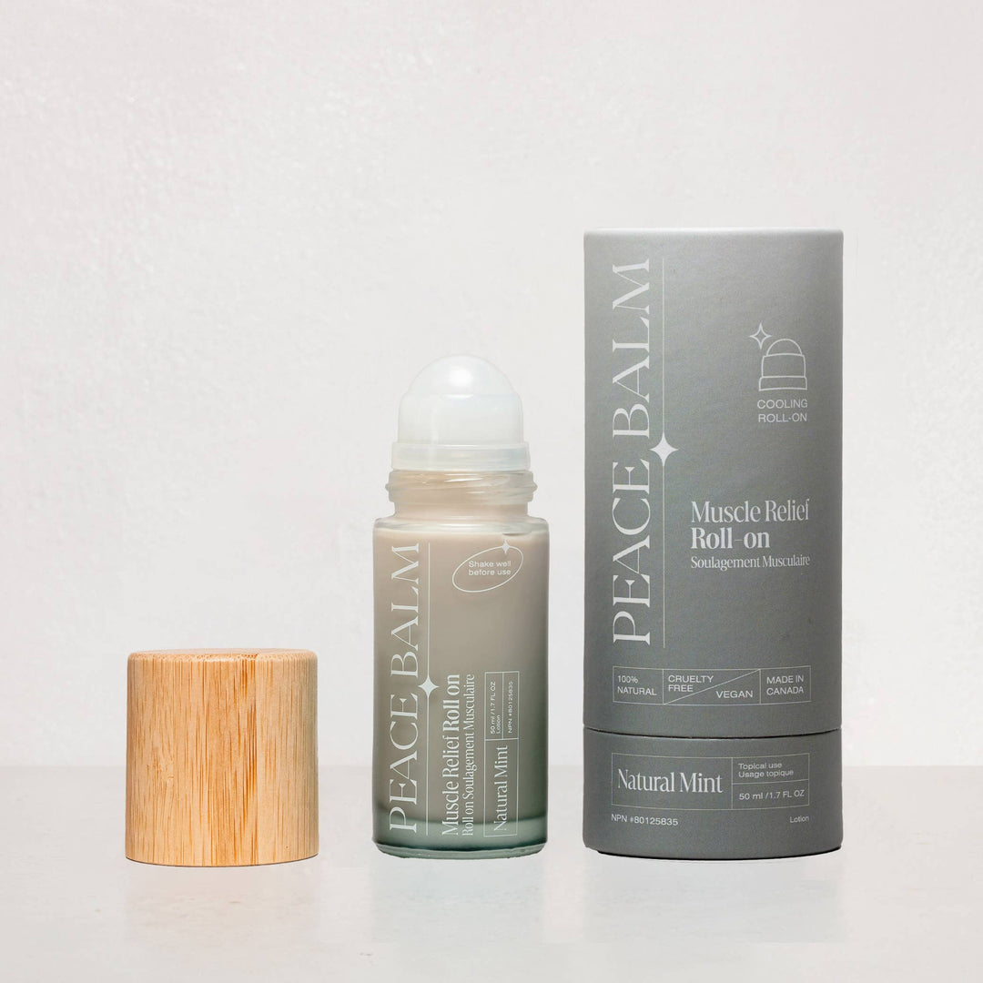 Peace Balm Natural Mint | Muscle Relief Roll-On with Menthol