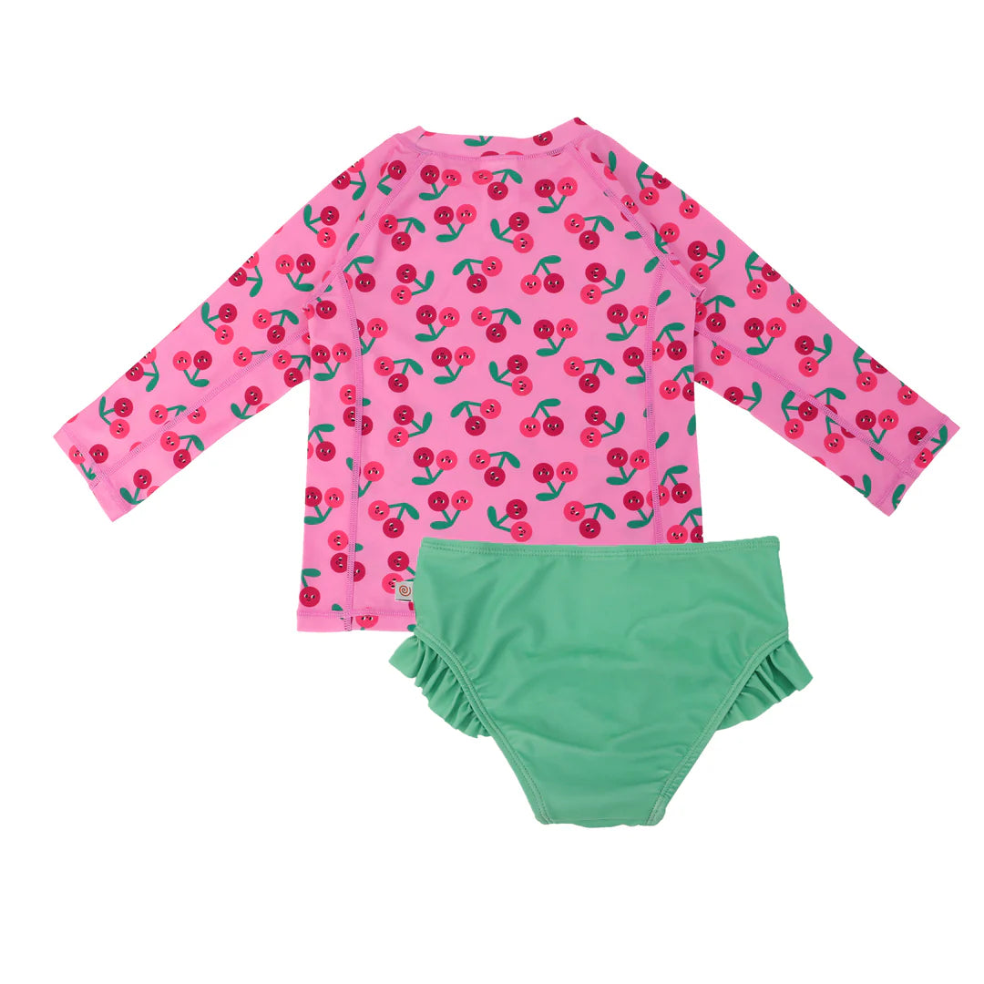 Cherry Rashguard + Bikini Bottom