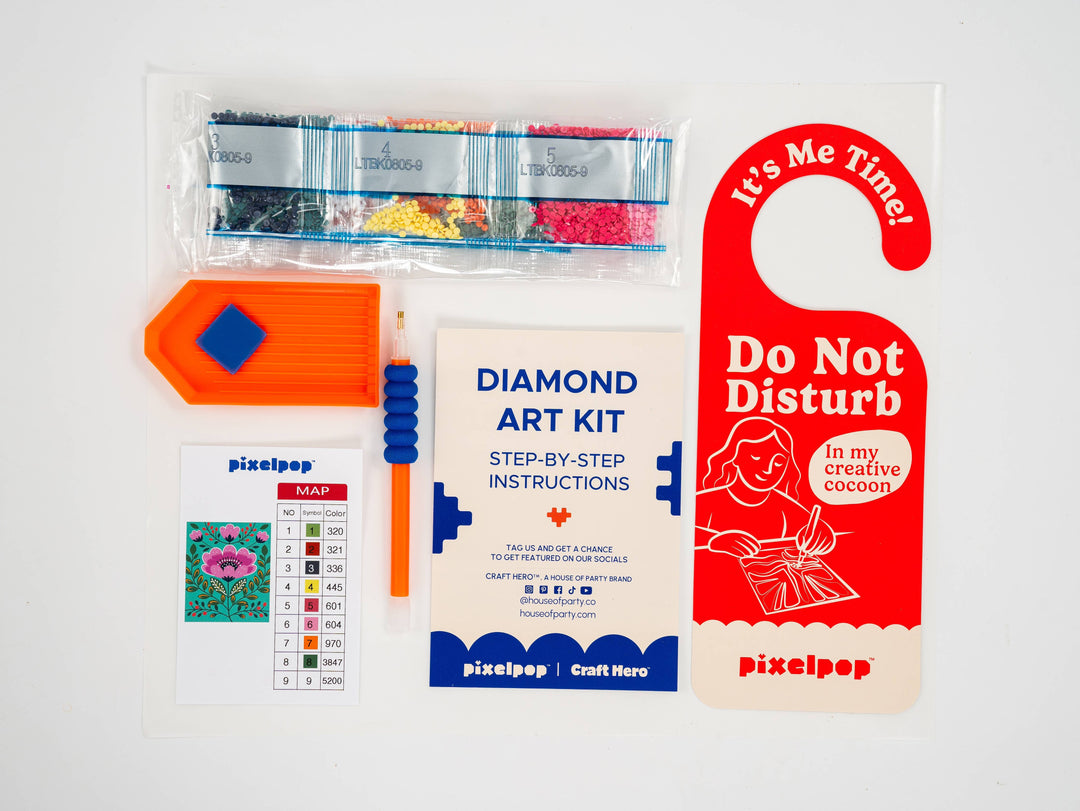 PixelPop™ Diamond Art | Wildflower | Adult Craft Kit