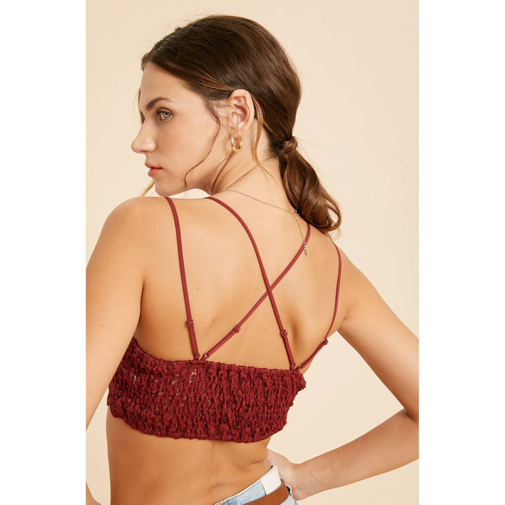 Lace Bralette - Burgundy