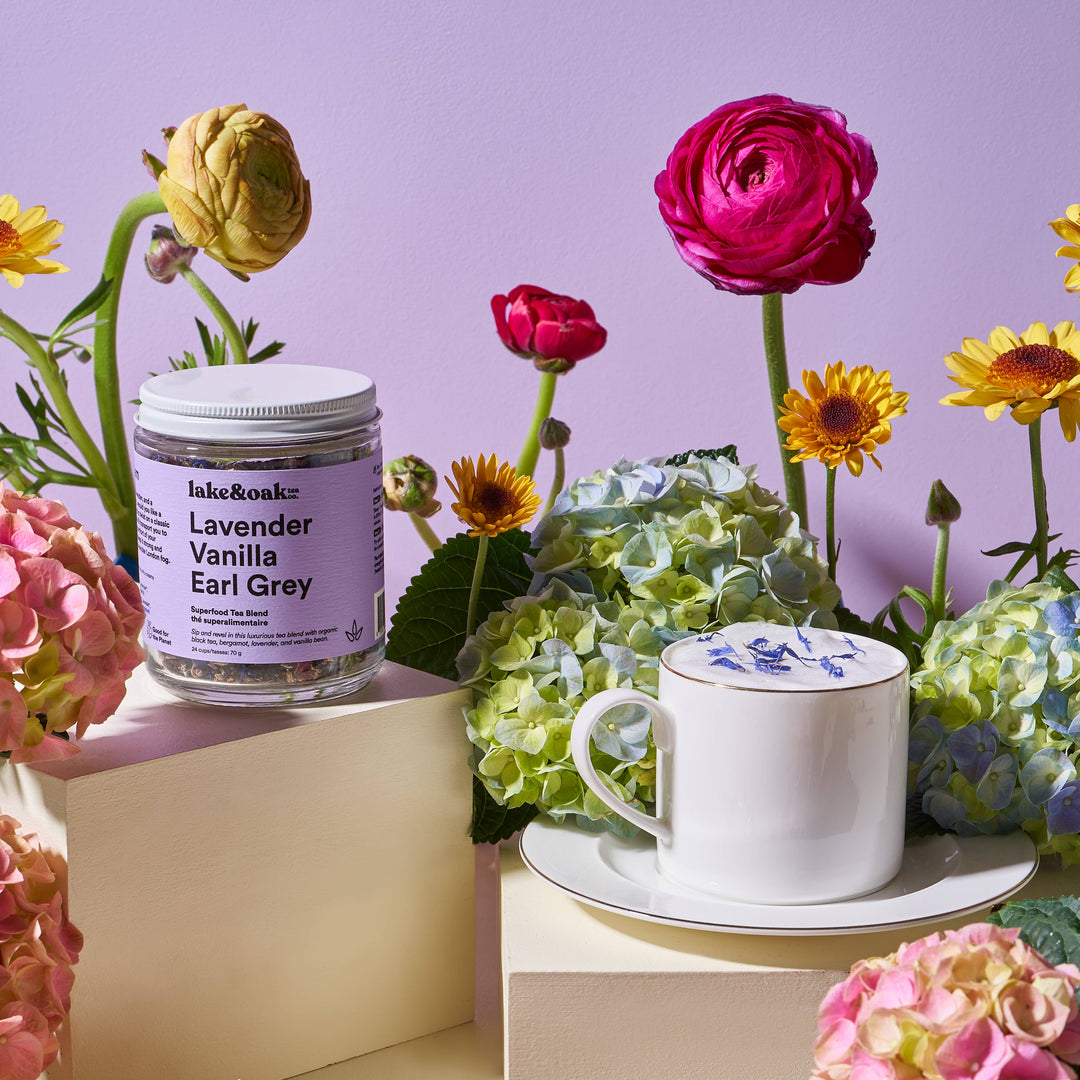 Lavender Vanilla Earl Grey -  Superfood Tea Blend: Pyramid Tea Bags - Retail Canister