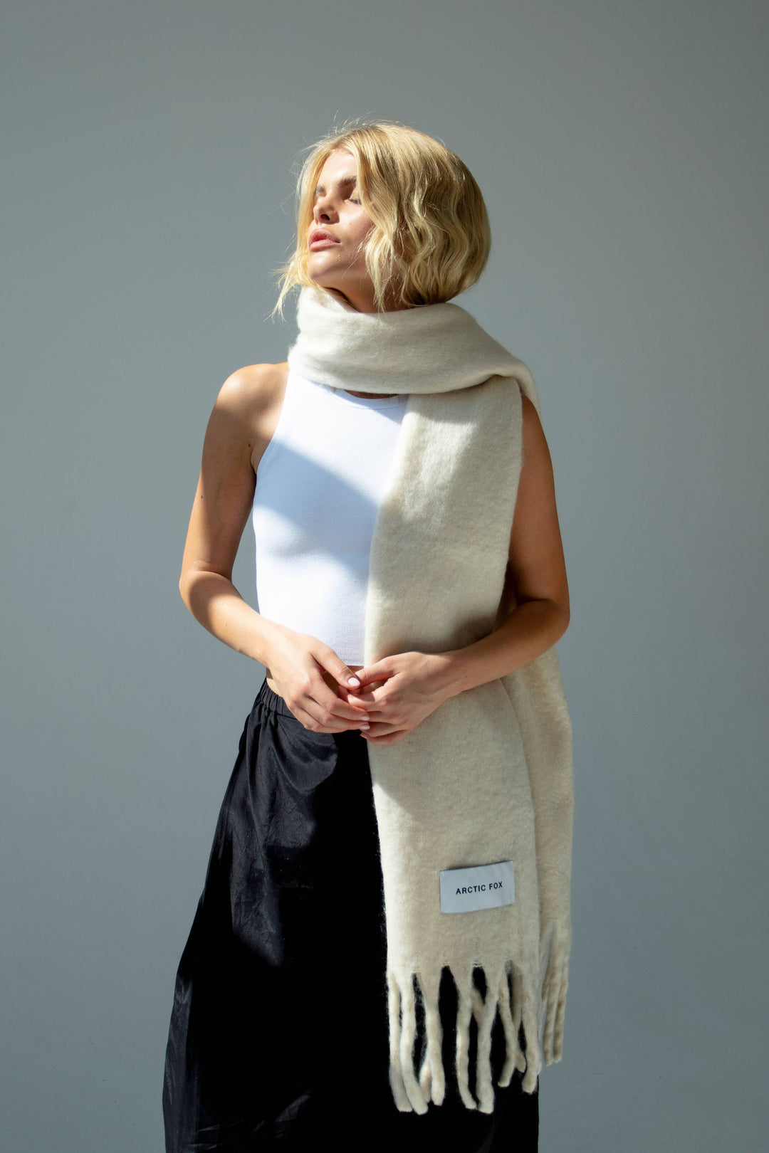 The Reykjavik Scarf - Pebble Beige