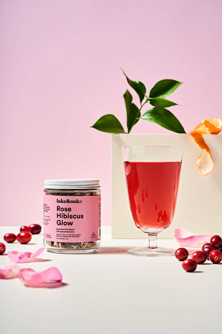 Rose Hibiscus Glow - Superfood Tea Jar